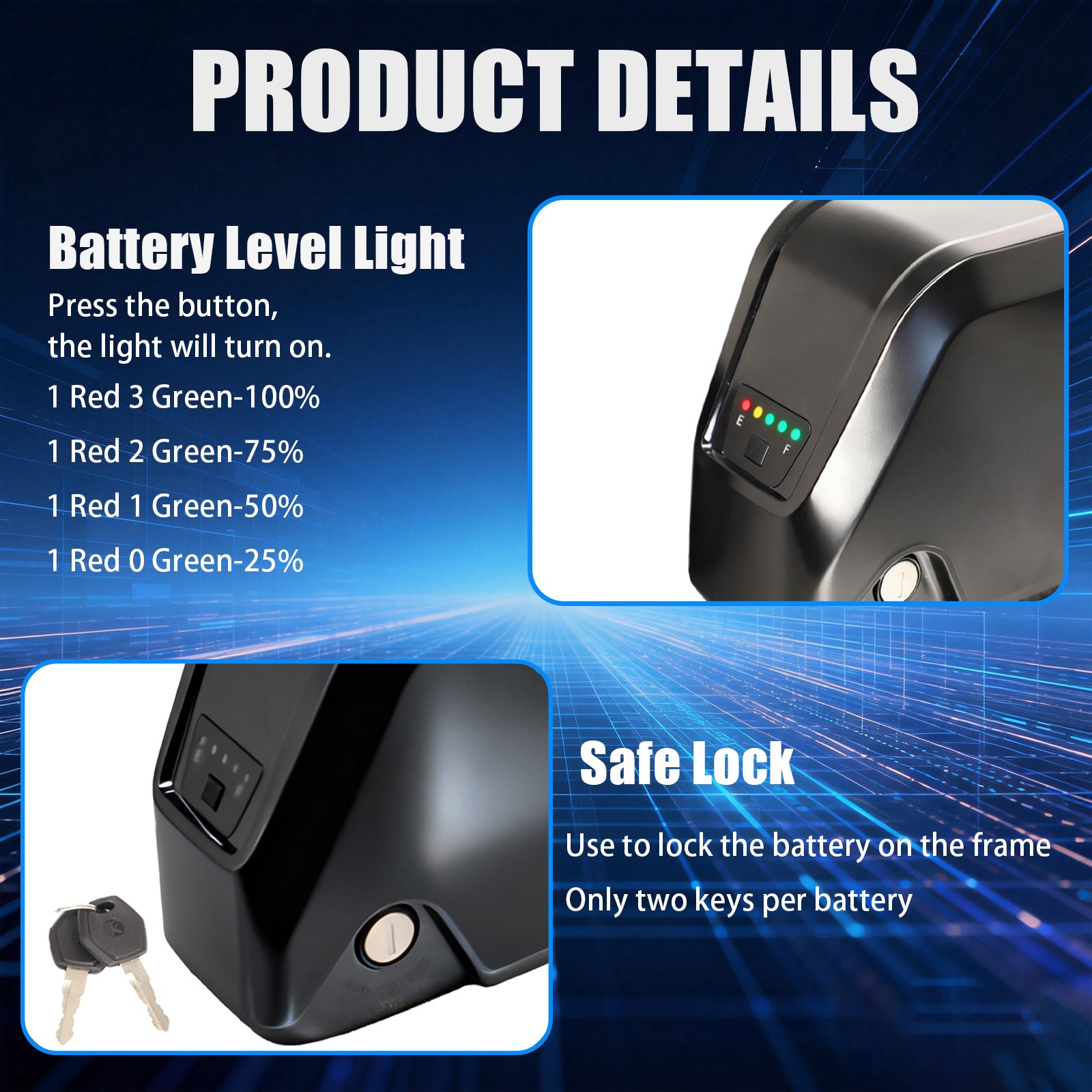 48V 18.2Ah 873.6Wh Ebike Battery for DIY Electric Bicycle 500W 700W 1000W