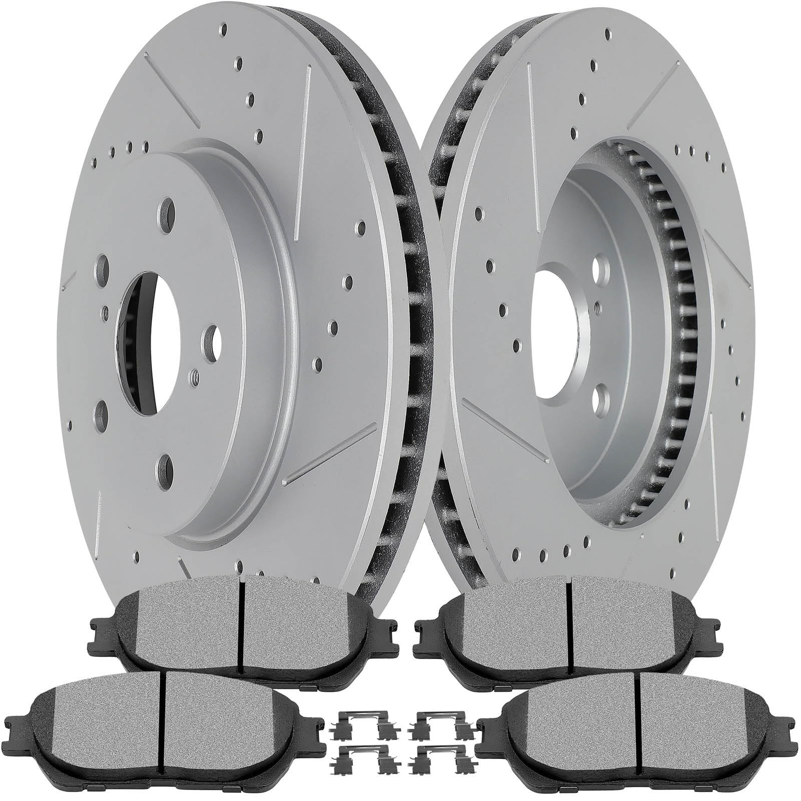 SCITOO Brake Pads and Rotors Kits for Ford F-250 F-350 Excursion 1999-2005