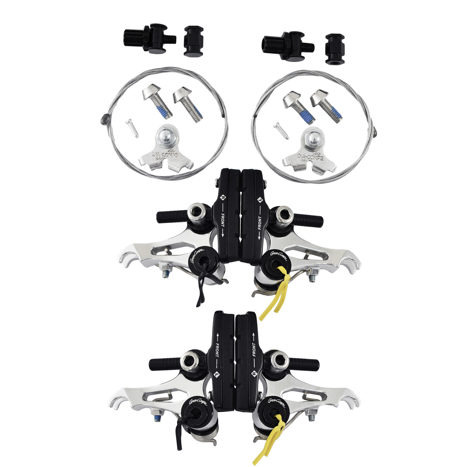 DIA-COMPE CR-X Cyclocross Cantilever Brake Set (Front & Rear) , Silver