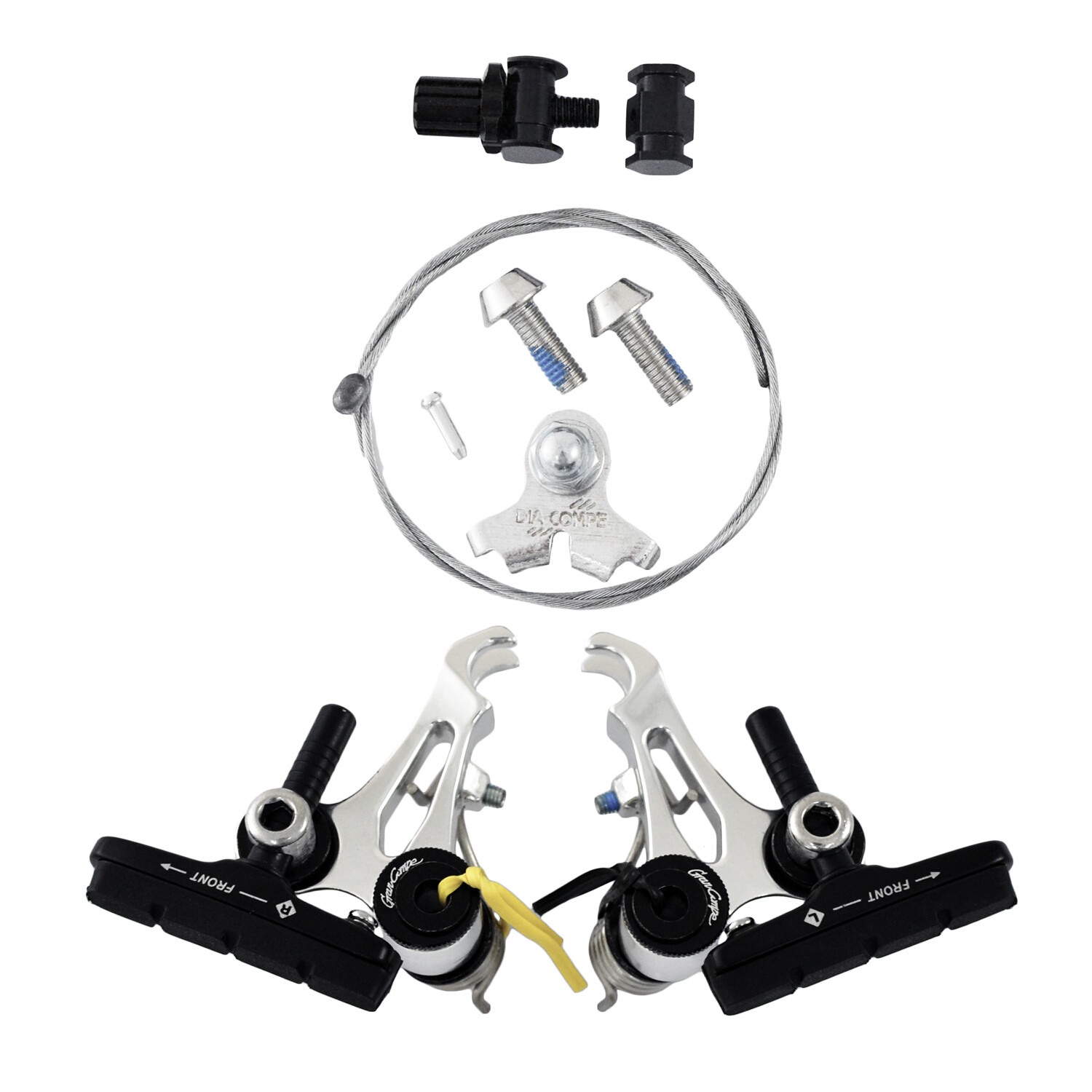 DIA-COMPE CR-X Cyclocross Cantilever Brake Set (Front & Rear) , Silver