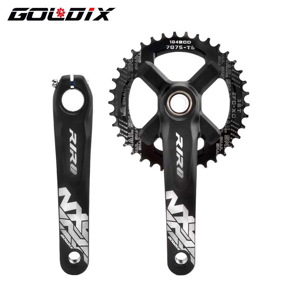 MTB Bike Crankset Hollow Integrated Crank 104BCD 32 34 36 38 40 42T Crankset BB