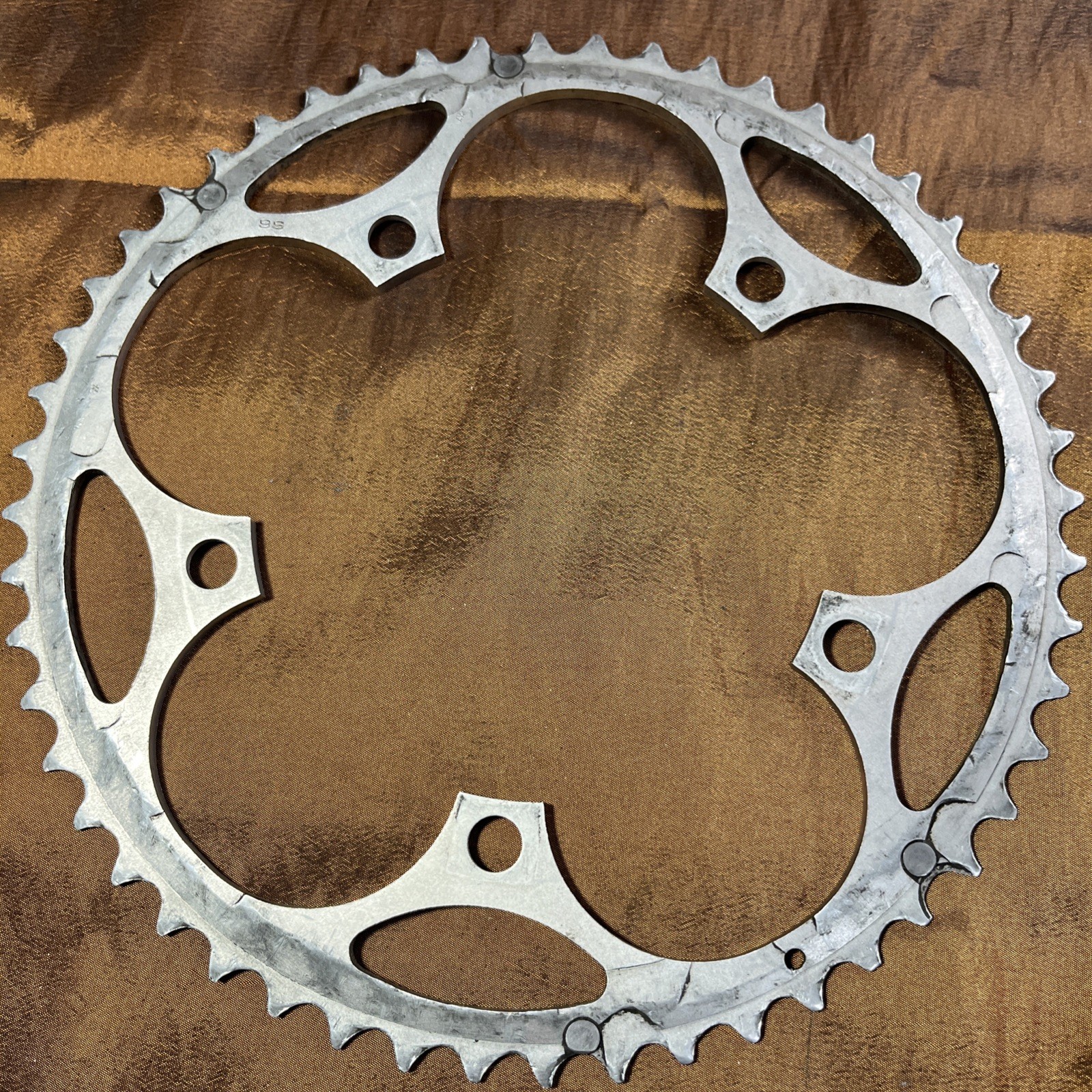 Vintage Shimano SG 52T Chainring 130 BCD 5-Bolt Silver Road Bike 52 Tooth