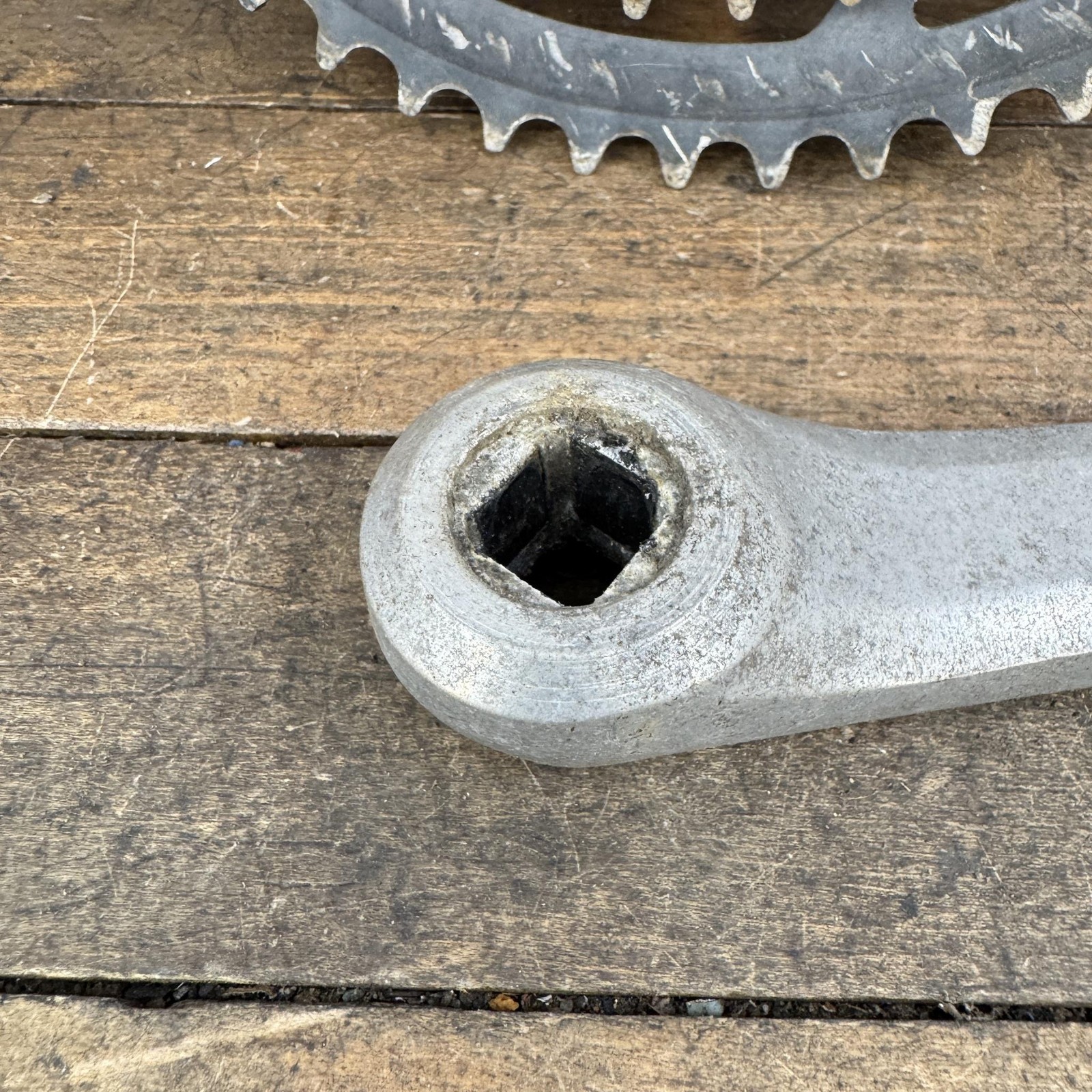 Vintage Shimano FC-B124 Crankset TRIPLE 175 Biopace 48/38/28T 110 BCD Deore 80s