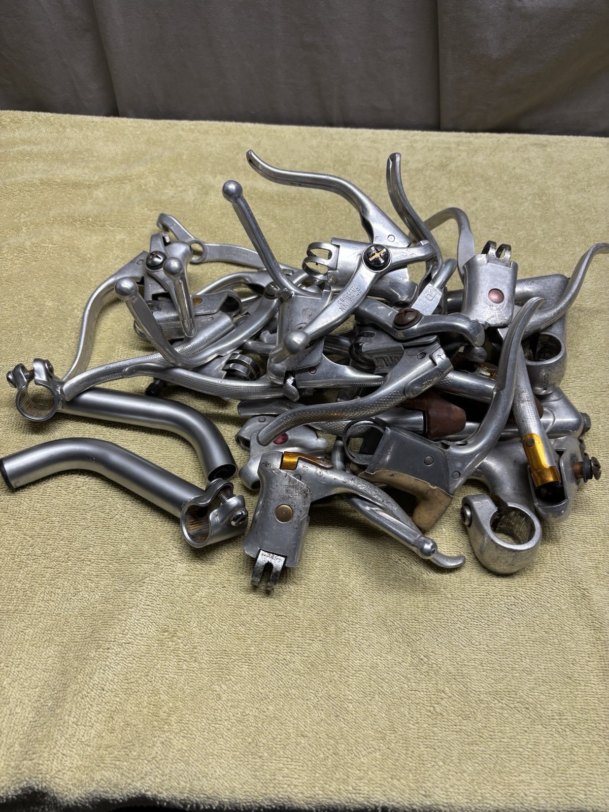 MISC BRAKE LEVERS BARS PARTS LOT SCHWINN AND OTHERS