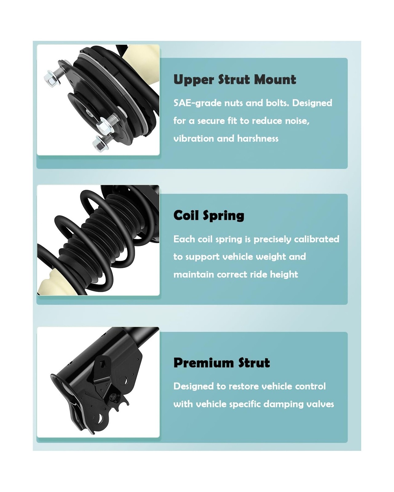 SCITOO Front and Rear Pair Strut & Spring Complete Assembly Compatible with 2…