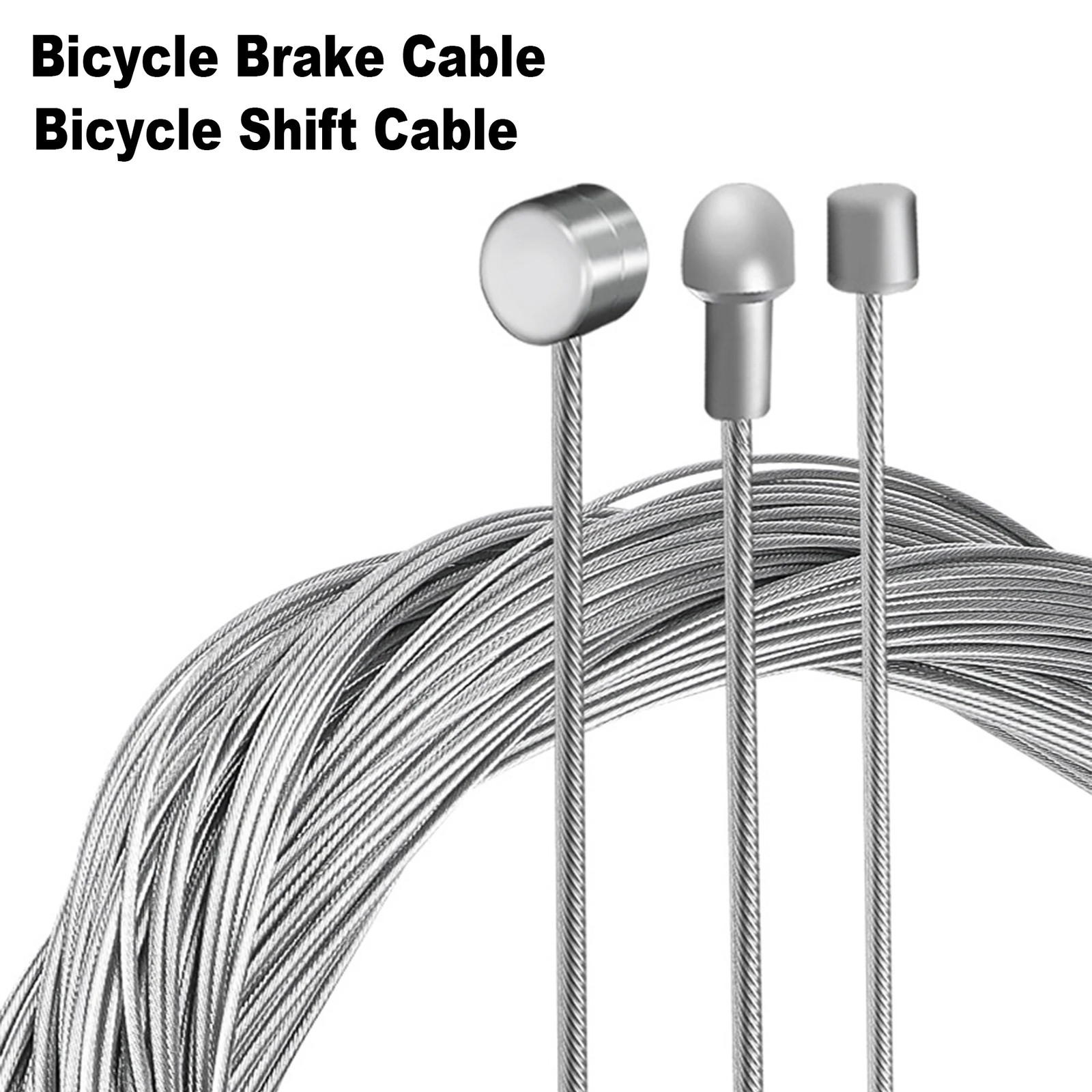 2Pcs/Set Universal Bike Brake & Gear Shift Cable，Stainless Steel Bicycle Cables