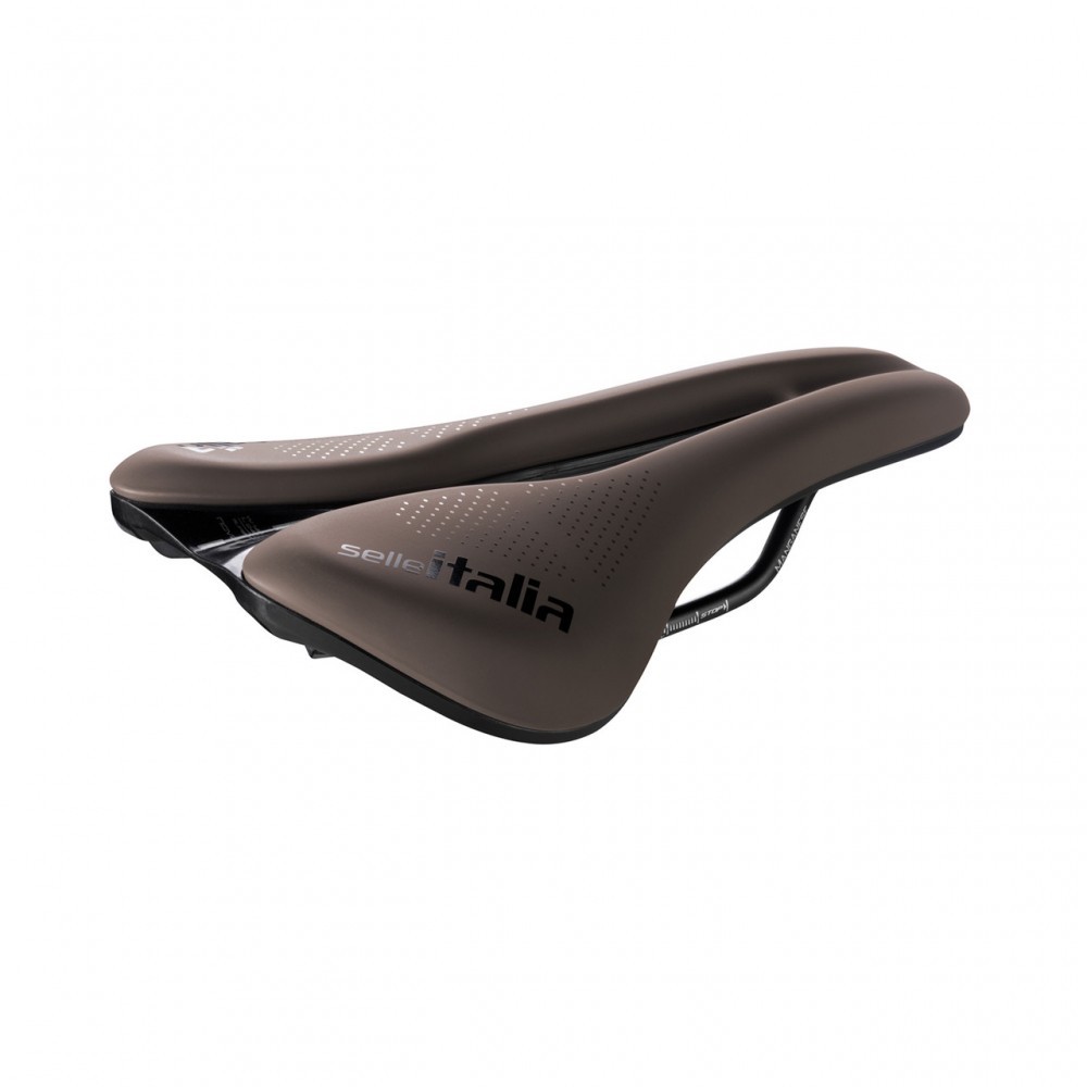 Selle Italia saddle NOVUS BOOST EVO GRAVEL TM SUPERFLOW L3 145 BROWN MN rails