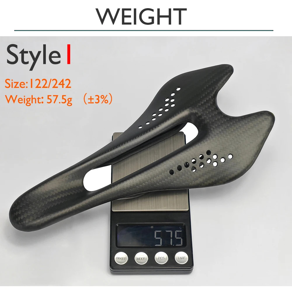Full Carbon Fiber Bicycle Saddle 132×242/122x242mm for Road/mountain Bike
