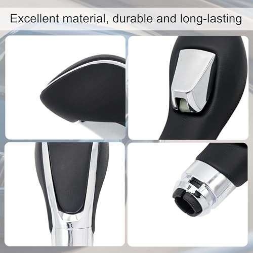 Automatic Gear Stick Shift Knob Black Fit for Buick Verano Regal Black + Silver
