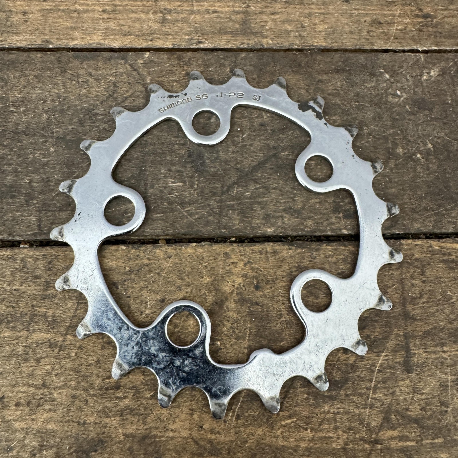 Vintage Shimano SG Chainring 22 Tooth 22t 58 BCD J-22 TB Chrome Steel Granny