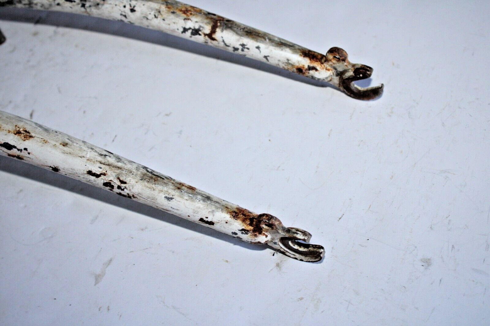 Vintage GT Rigid MTB Bike Fork 26″ 1″ Threaded 140mm WHT Steel Canti USA Shipper