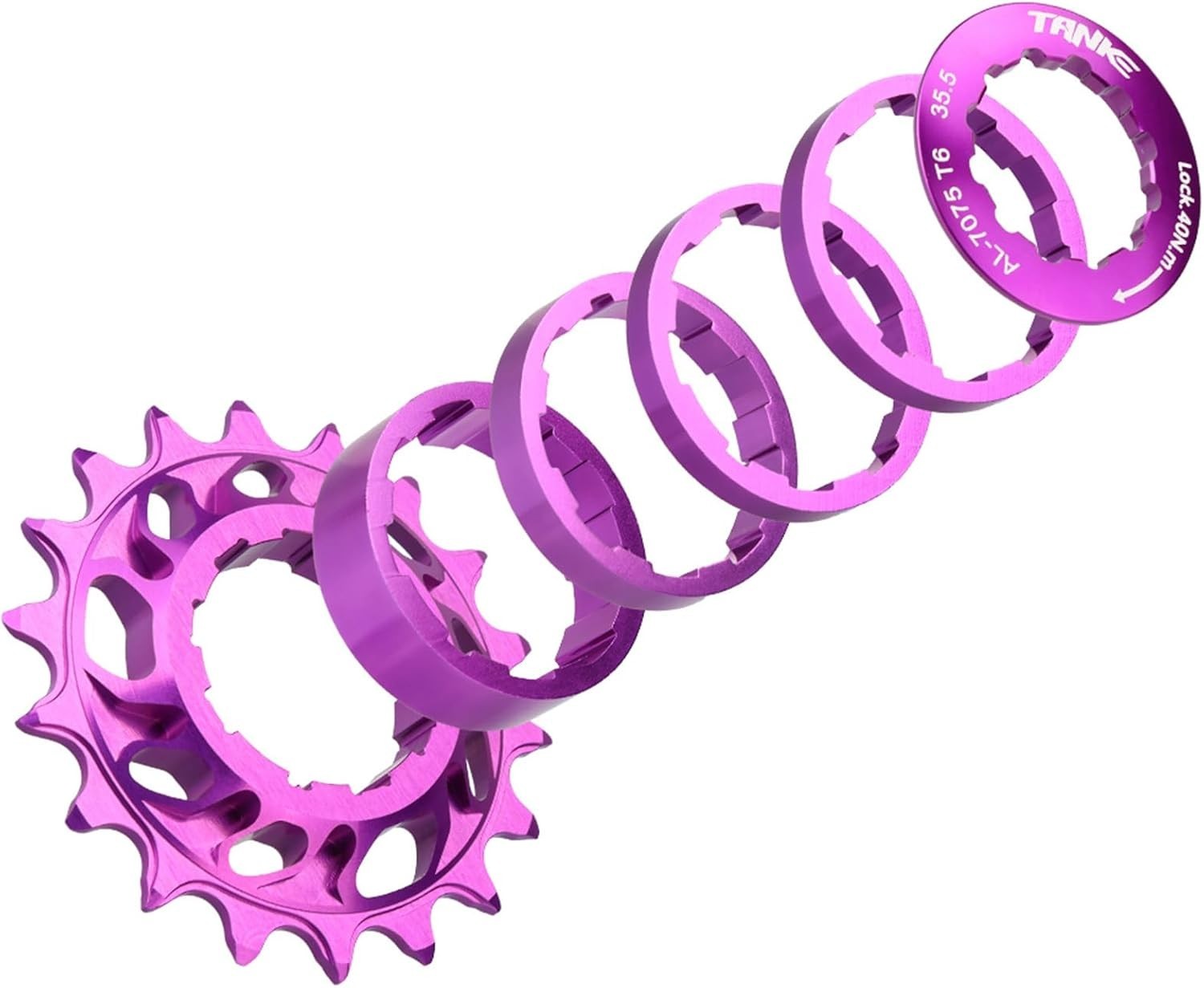 Aluminum Single Speed Cog Kit