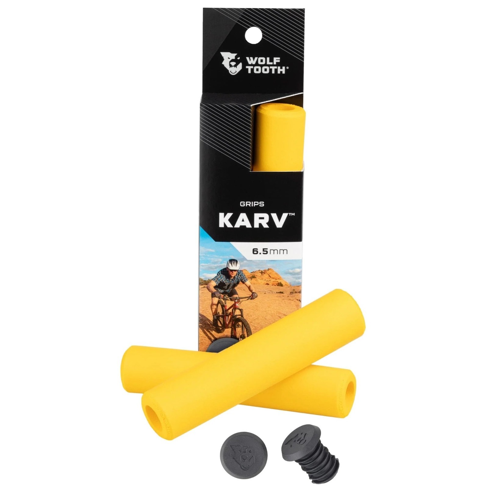 Wolf Tooth Karv Silicone Grips – Various Colors – Blk Blu Gry Grn Orn Red Yel