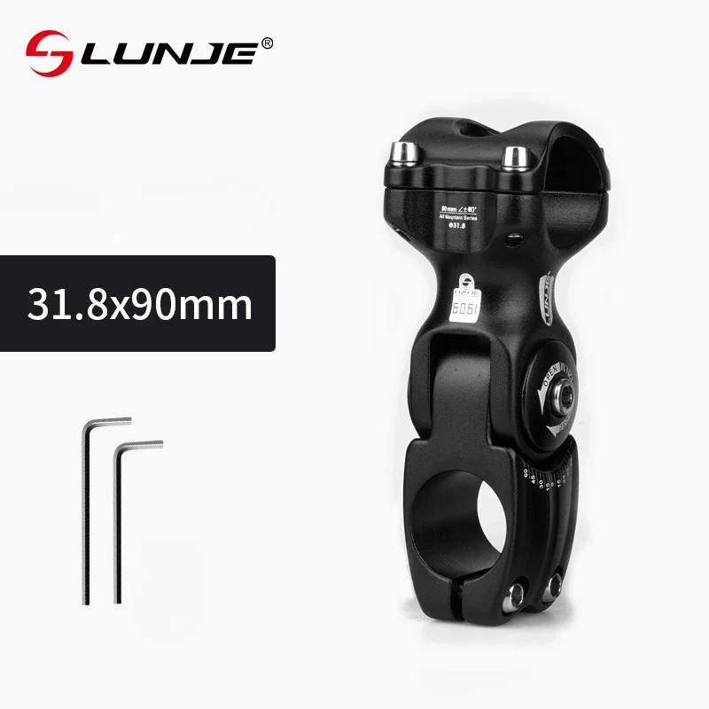 Adjustable Bicycle Handlebar Stem Variable 60/80 Degree Angle MTB Bike Riser Ult