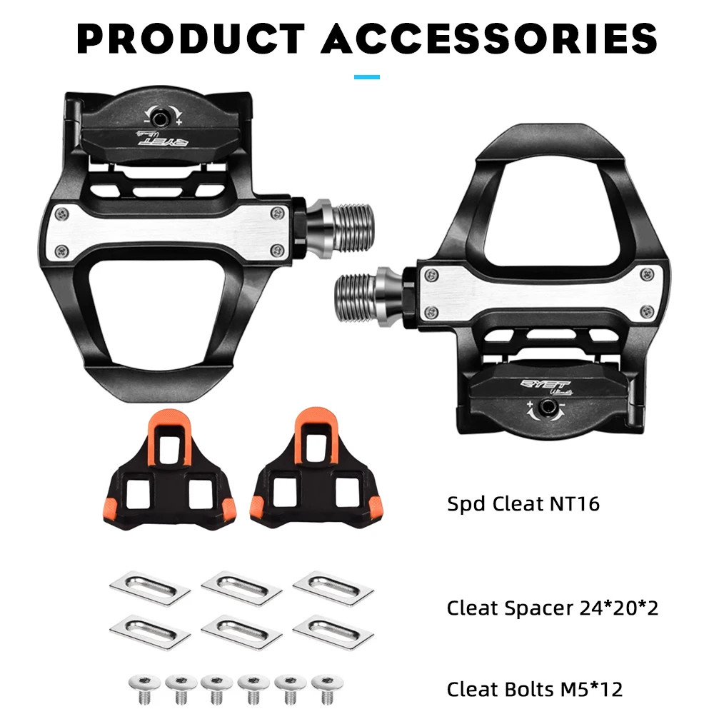 RYET Road Bike Clipless Pedals 285g SPD-SL Compatible with Cleats Sealed Bearing