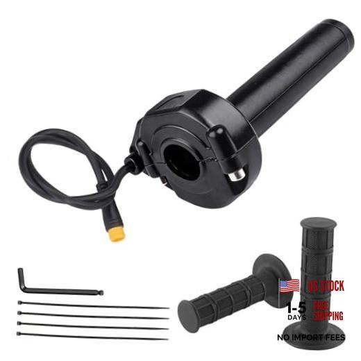 Ebike Full Twist Throttle with Rolling Bearing, Surron Style 3-Pin Black