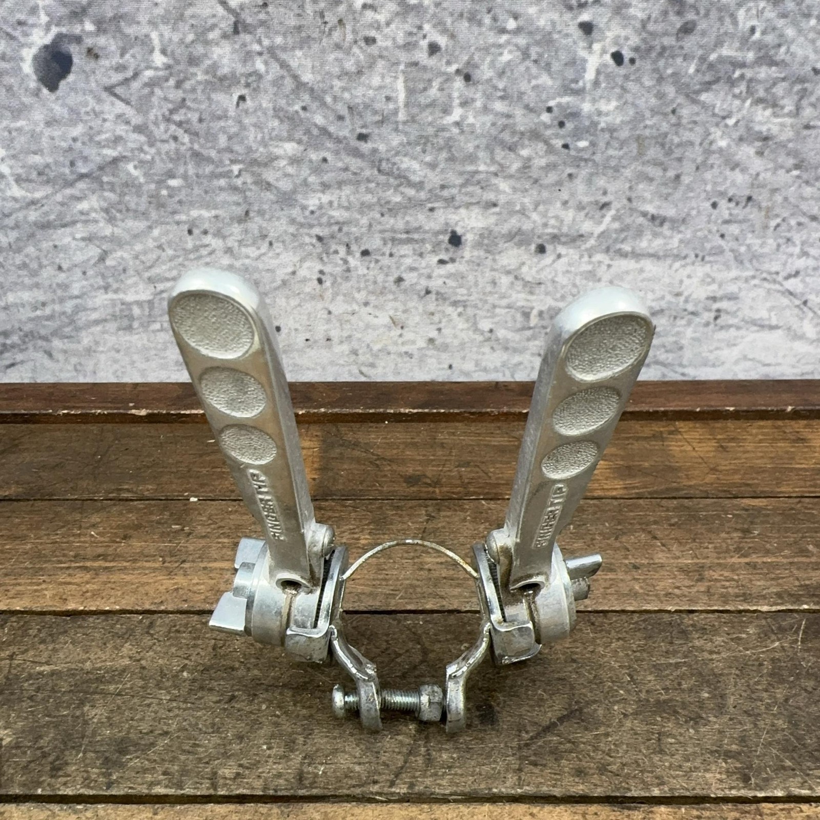 Vintage Shimano Fingertip Shifter Set Down Tube Clamp On Friction Levers 333 70s