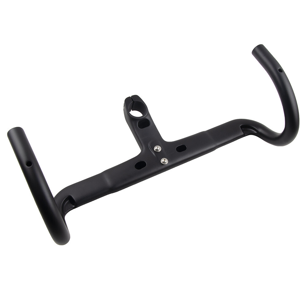 28.6/31.8mm Carbon Handlebar Integrated Road Bike Drop Bar Stem Internal Routing