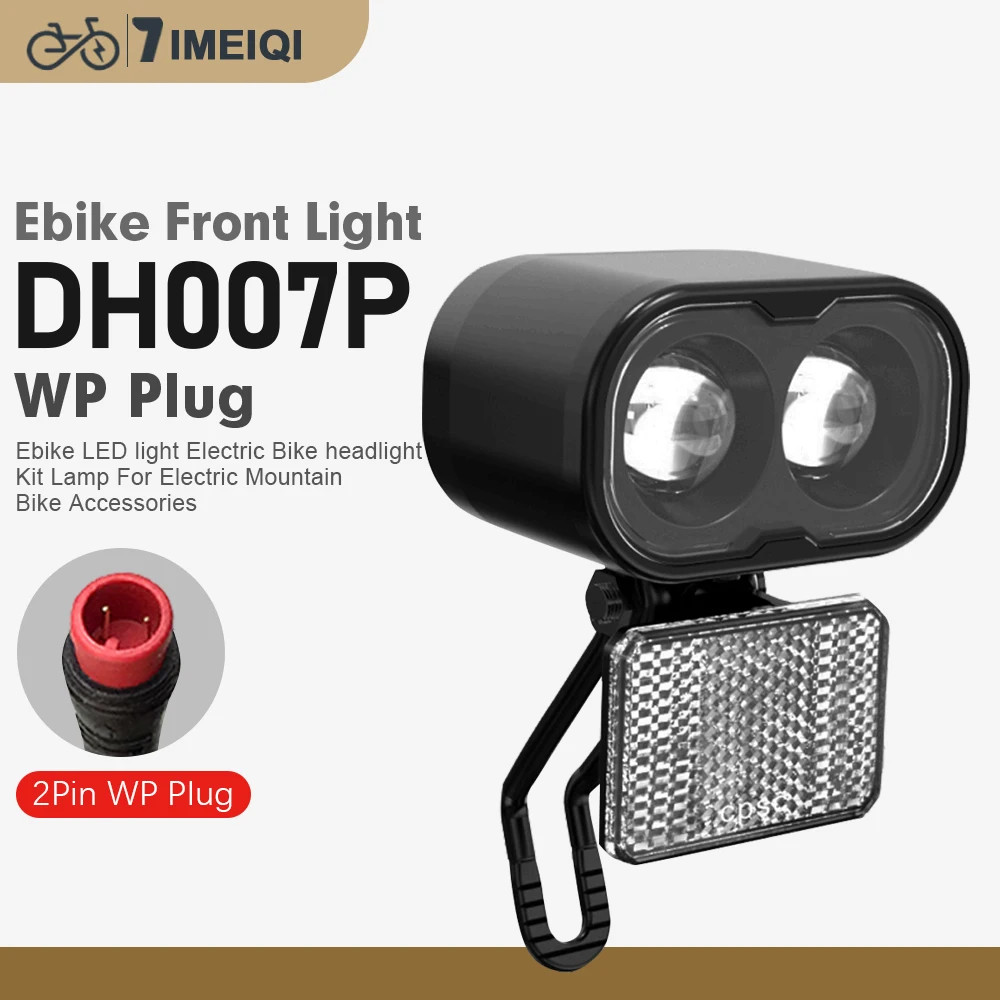 E-bike Front Light 12V/24V/36V/48V SM/Waterproof Plug for Electric Scooter Parts
