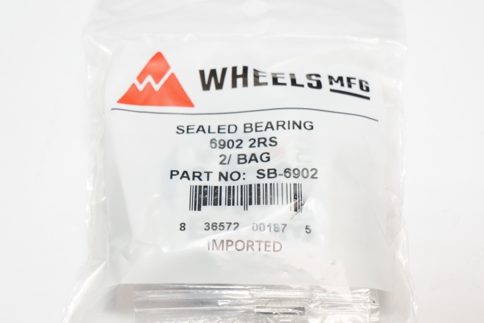 2-PACK Wheels Manufacturing Cartridge Bearings 6902 2RS,PR 15MM-ID,28MM-OD,7MM-W