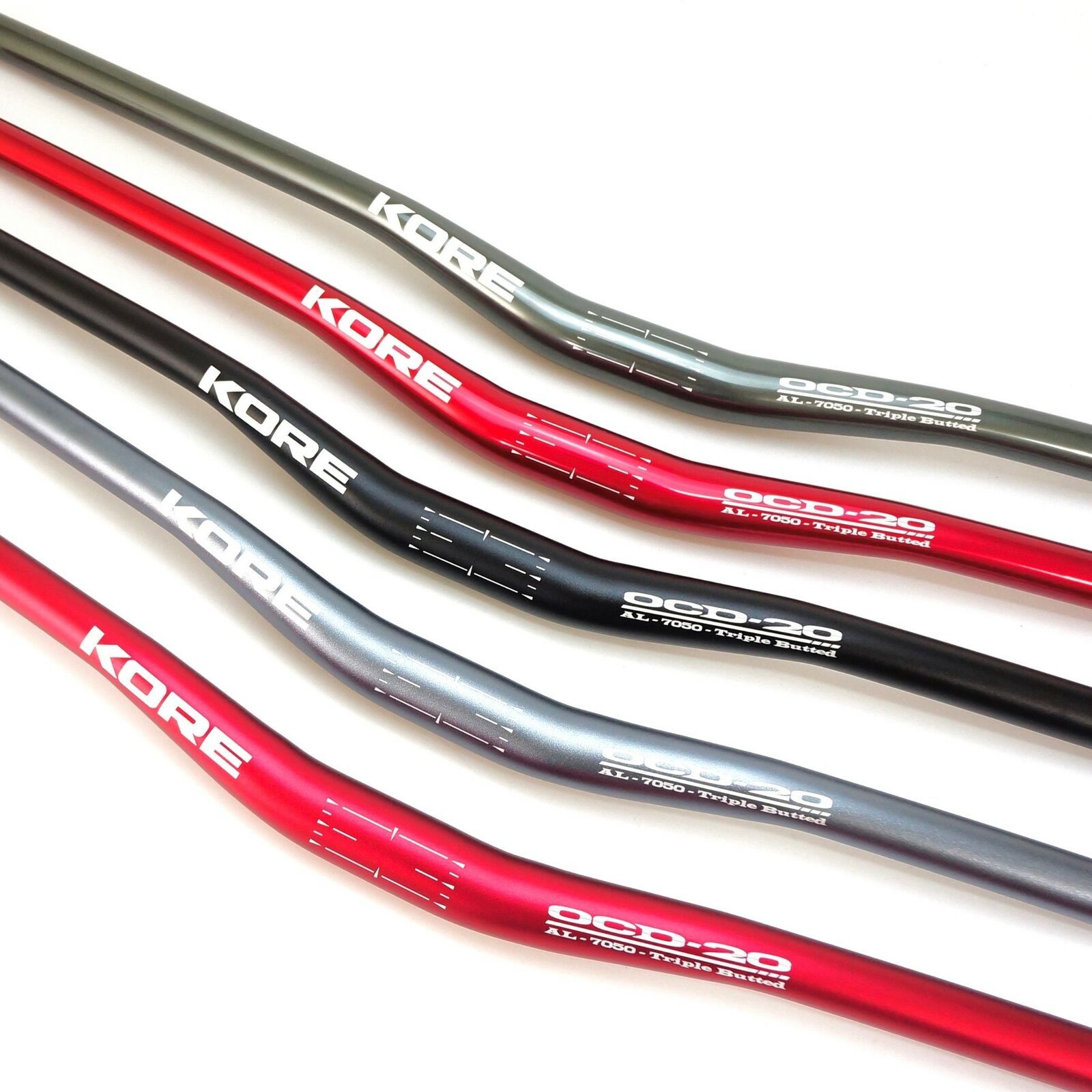 KORE OCD 20mm Rise 31.8 7050-T6 Triple Butted 760/780/800mm Wide MTB Handlebar