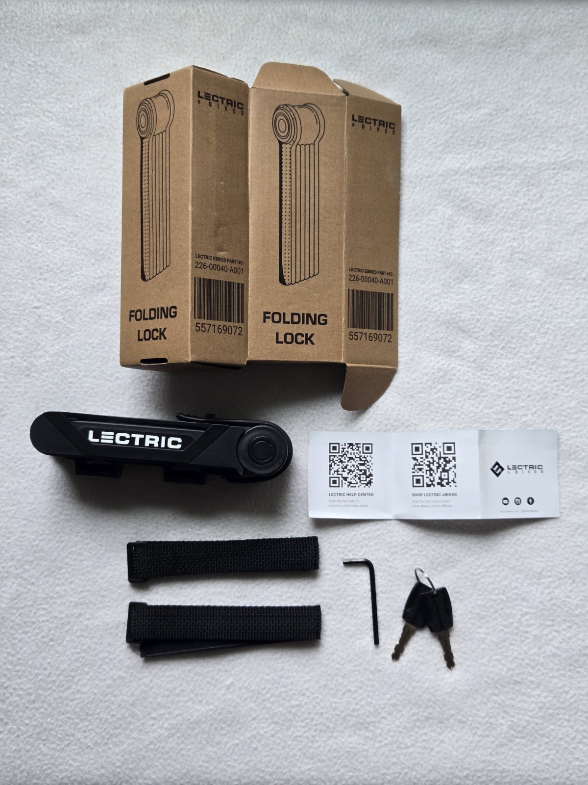 lectric ebike Folding lock part #226–00040 –A001. NEW