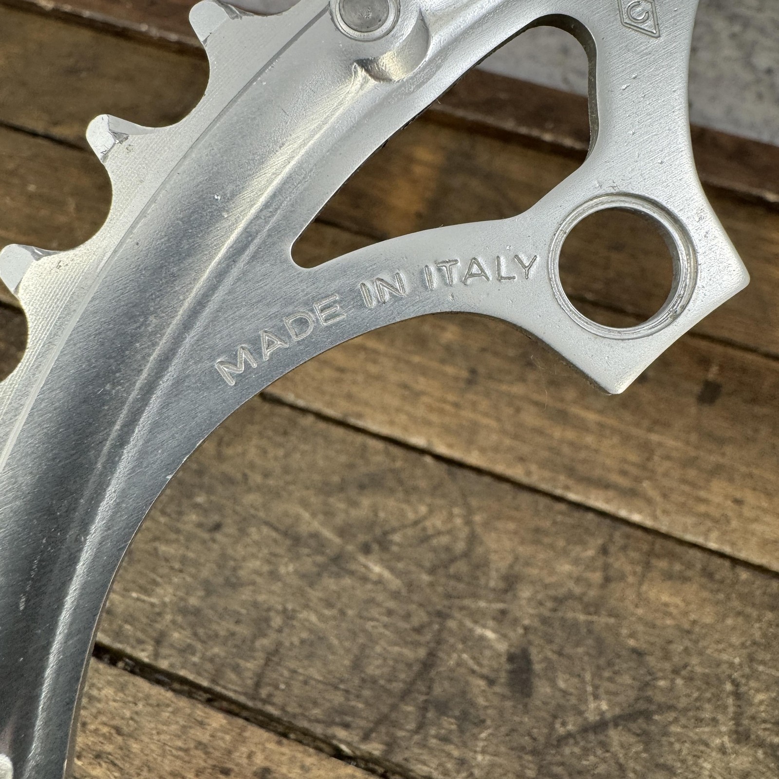 Vintage Campagnolo 52T Chainring 135 BCD 5-Arm Silver Road Bike Italy 52 Tooth