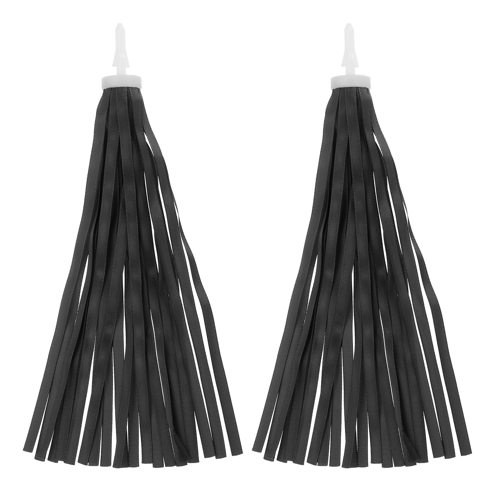 Bike Streamers Scooter Handlebar Tassels Grips Ribbon Black New