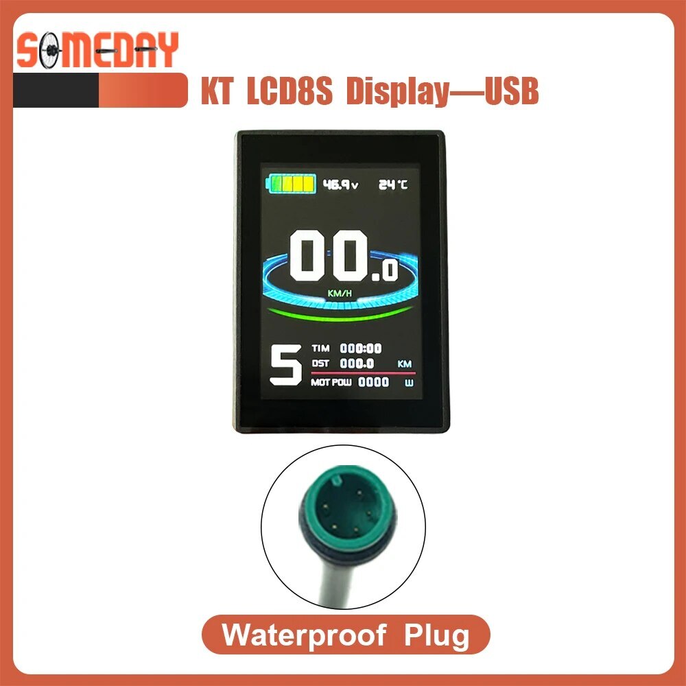 E-bike LCD LED Display Waterproof SM Plug 24V 36V 48V 72V for Ebike Display