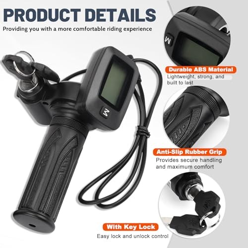 Ebike Throttle for Tuttio Soleil 01 48V LCD Display with M Key Button