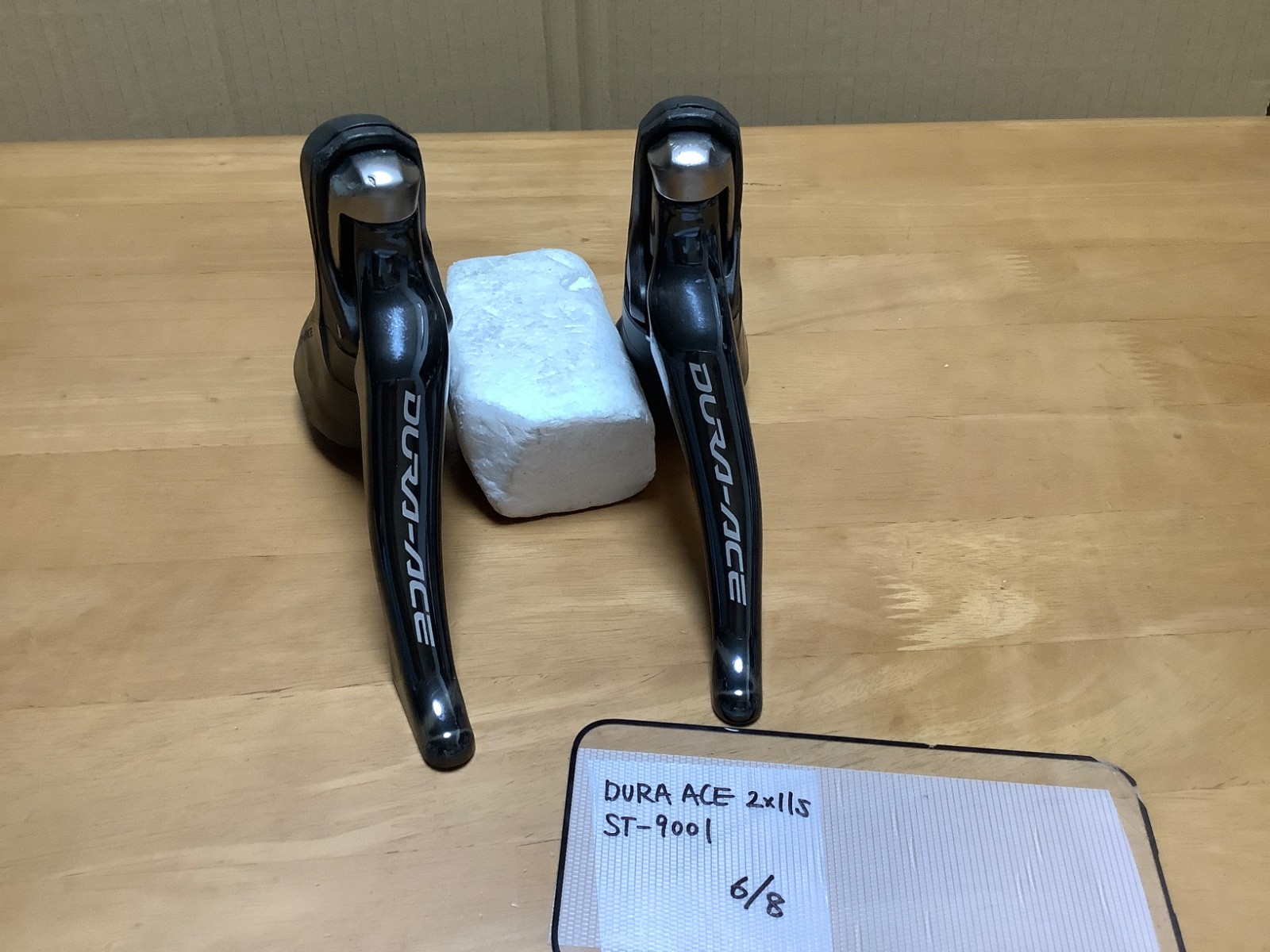 6/8 DURA ACE ST-9001 2X11S SHIFTER SET SHIMANO STI 11SPEED works fine