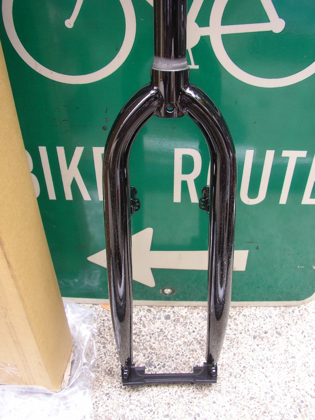 NEW KLUNKER CHROMOLY 1″ THREADED CHROME BLACK 26″ MTB FORK CANTILEVER 200mm