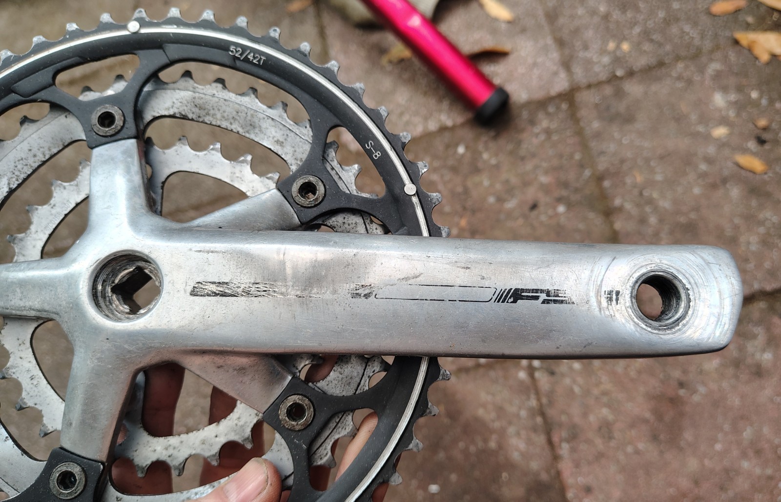 FSA Tempo Crankset Square Taper BCD 74/130 30/42/52 165mm + 68mm bottom bracket