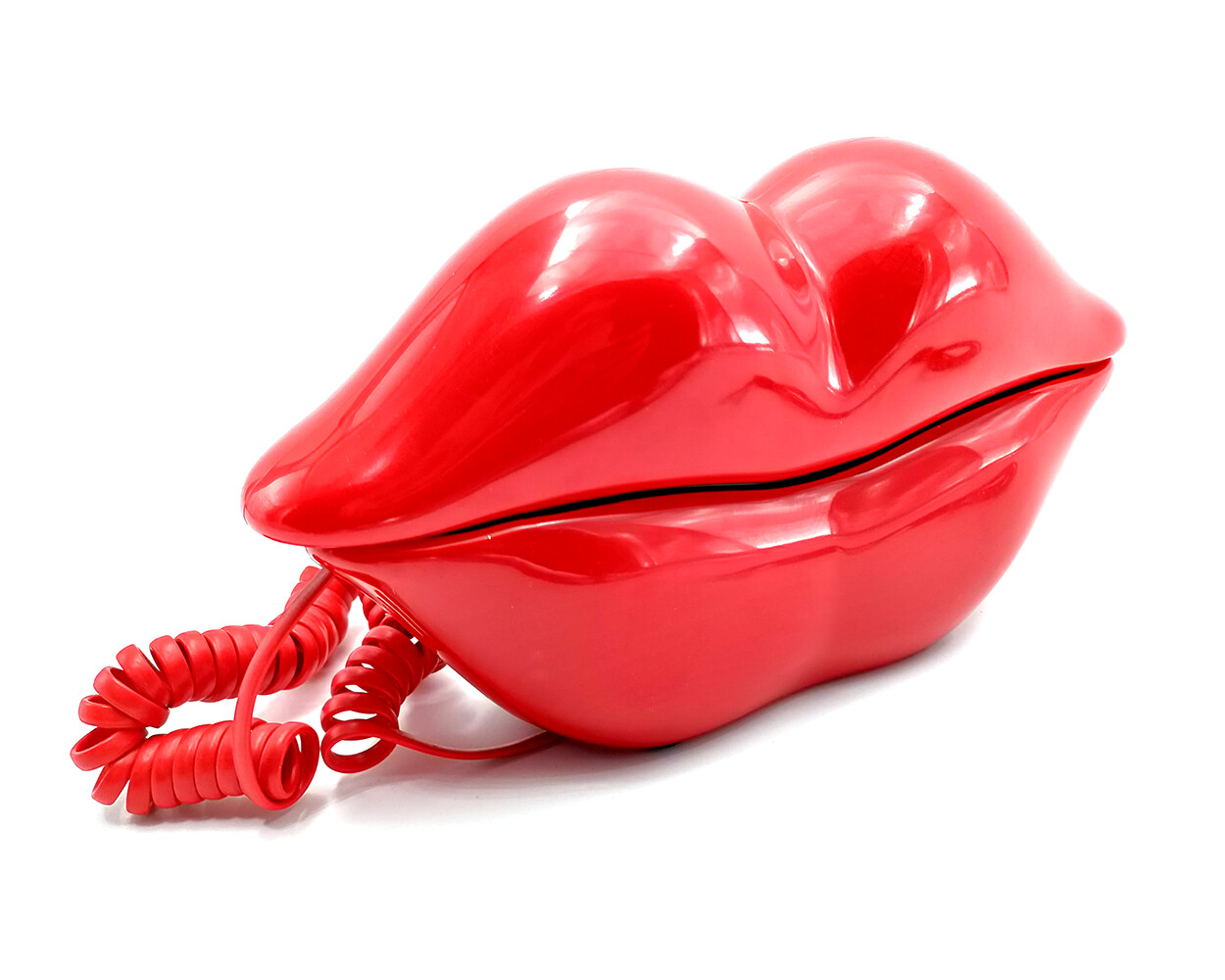 Red Mouth Telephone Wired Novelty Sexy Lip Phone