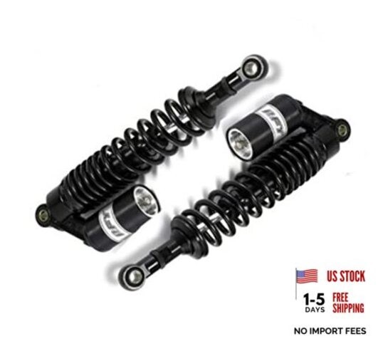 360mm 14.17 inch 7mm Spring Universal Motorcycle Air Shock Absorber Rear Black