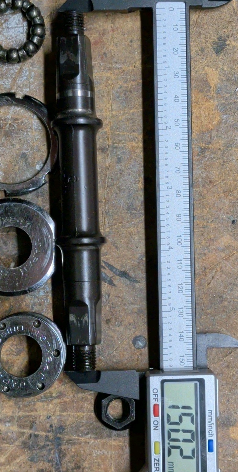 Sugino Bottom Bracket 1.37x24T, 150 mm spindle, Used For Parts SP3R Square Taper