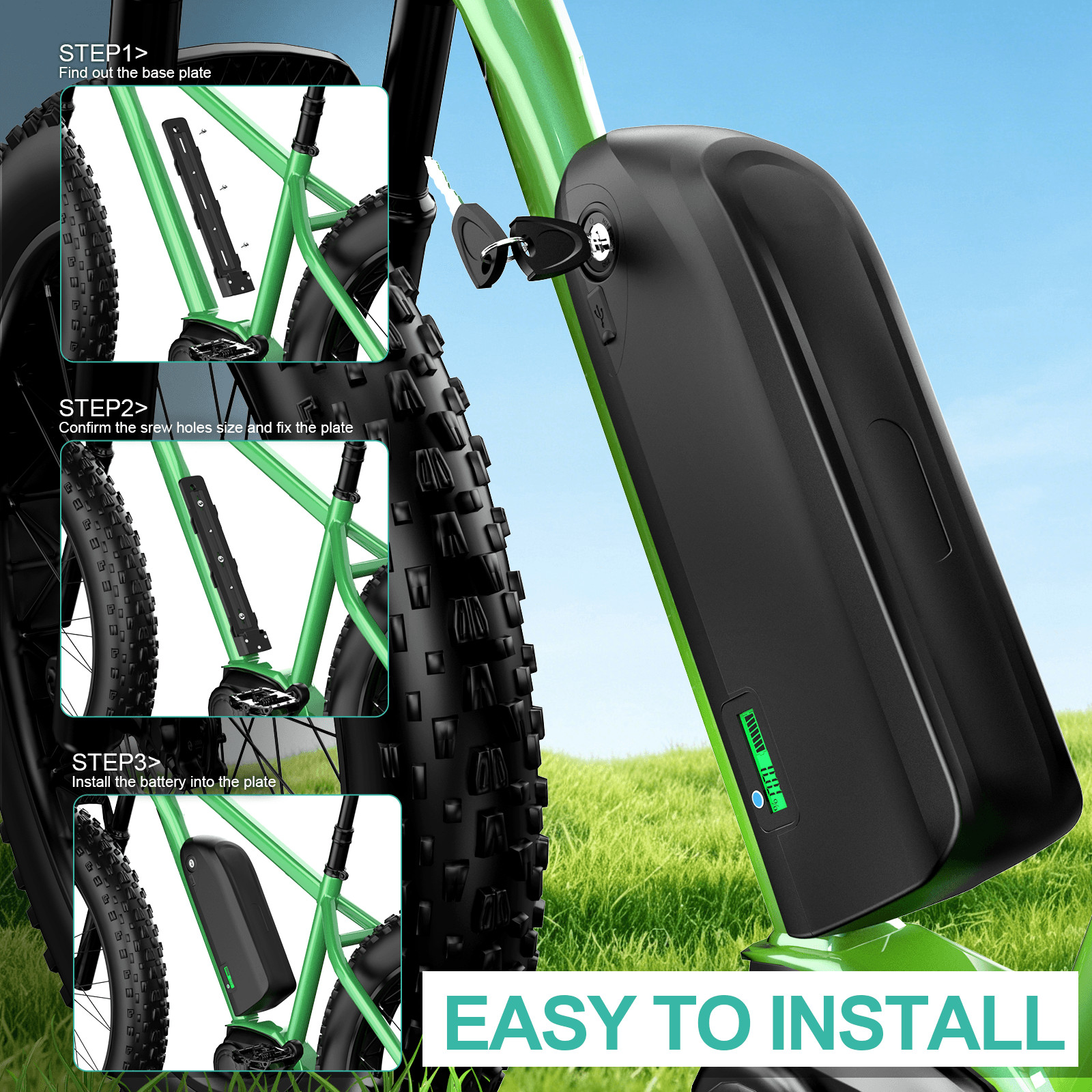 Samsung E-bike battery 48V 20Ah Down Tube Lithium Pack For Electric Bicycle