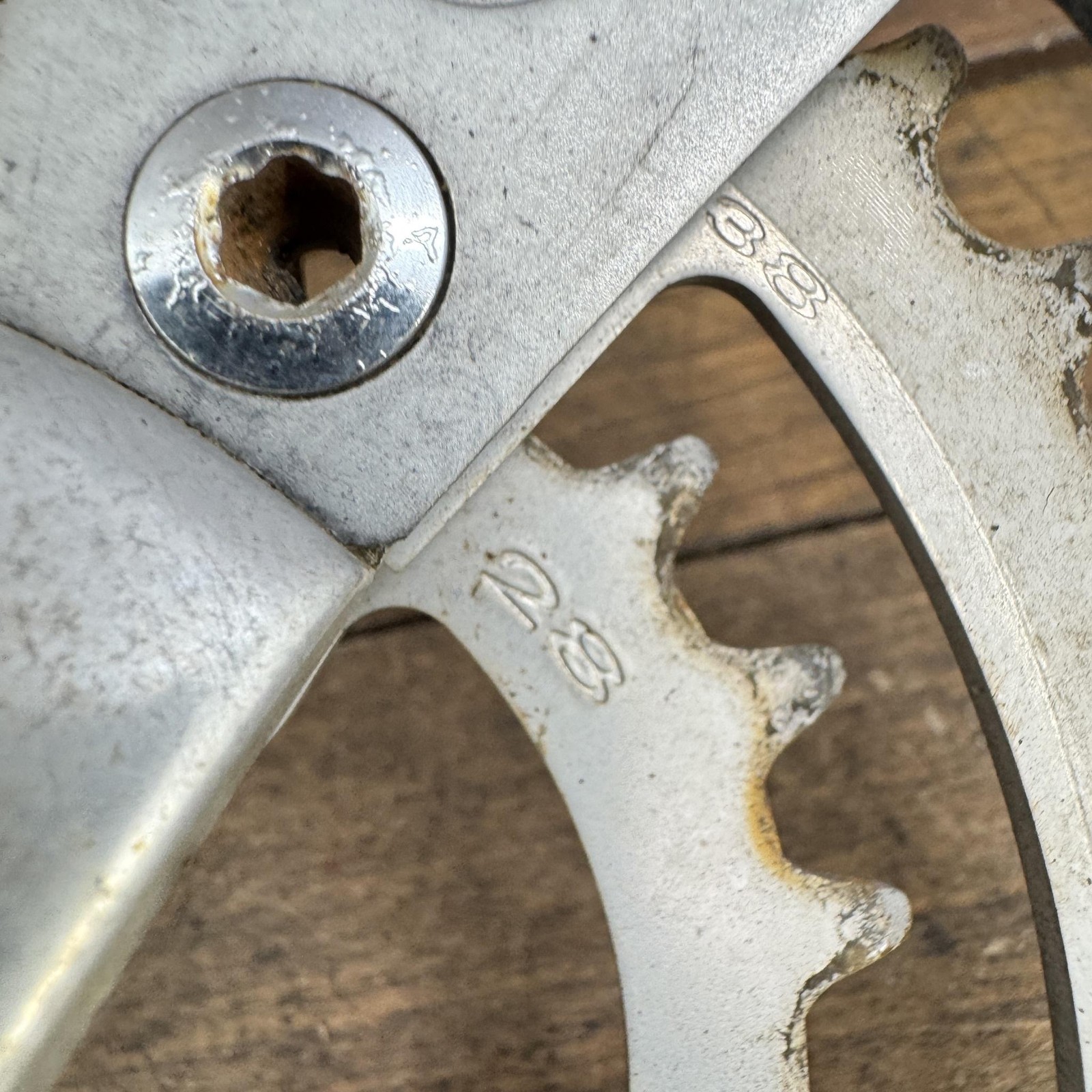 Vintage Shimano FC-B124 Crankset TRIPLE 175 Biopace 48/38/28T 110 BCD Deore 80s