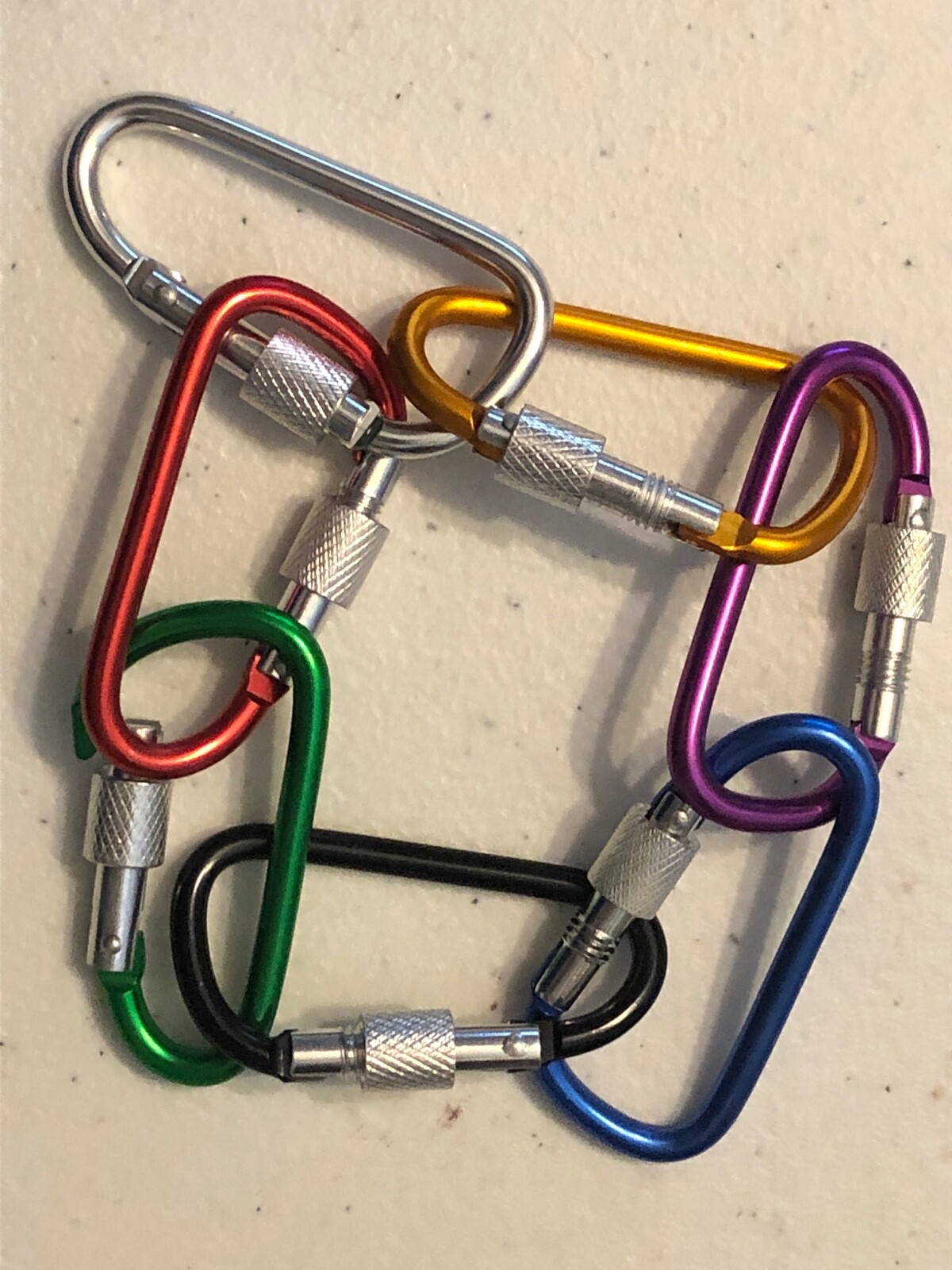 (5 PACK) 3″ HOOKS Aluminum Light Snap Carabiner D-Ring Clip Hiking Camping mini