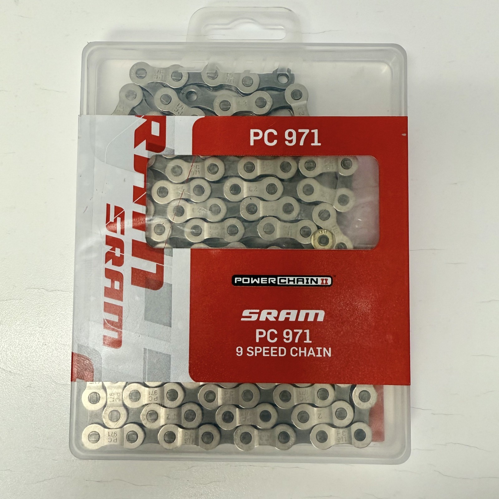 SRAM PC-971 9 SPEED SILVER/GRAY CHAIN W/ POWERLINK NEW IN BOX