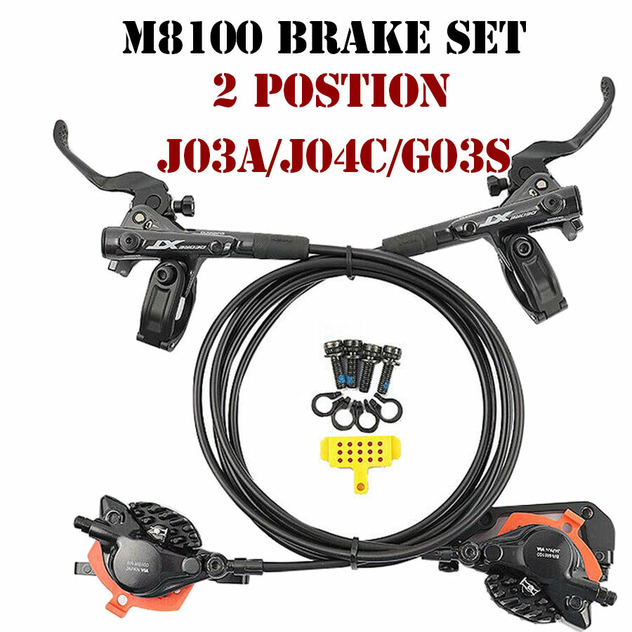 Shimano Deore XT M8100 M8120 SLX M7100 M7120 Hydraulic Disc Brake Set Front Rear