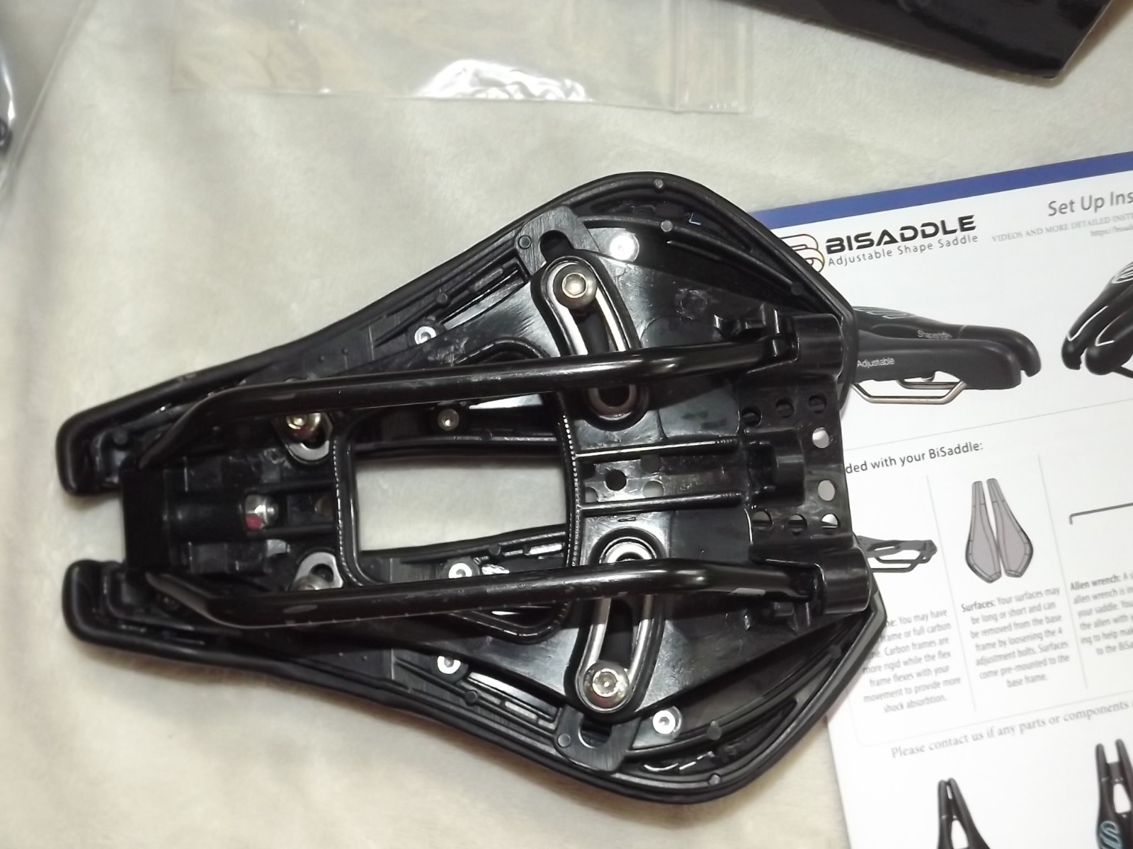 Bisaddle Adjustable Shape Saddle Bicycle Seat New in Box