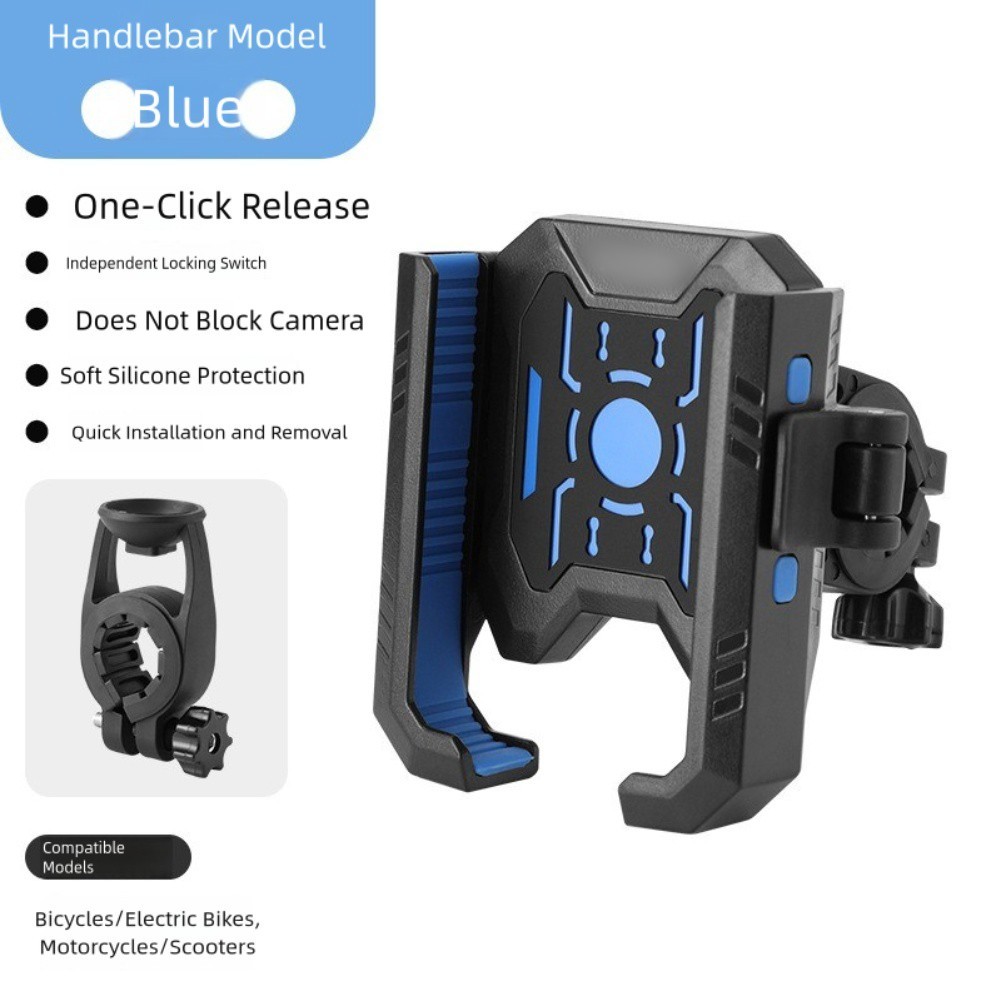 Silicone Phone Holder for Motorcycle Handlebar Mount Fits Most Phone Sizes