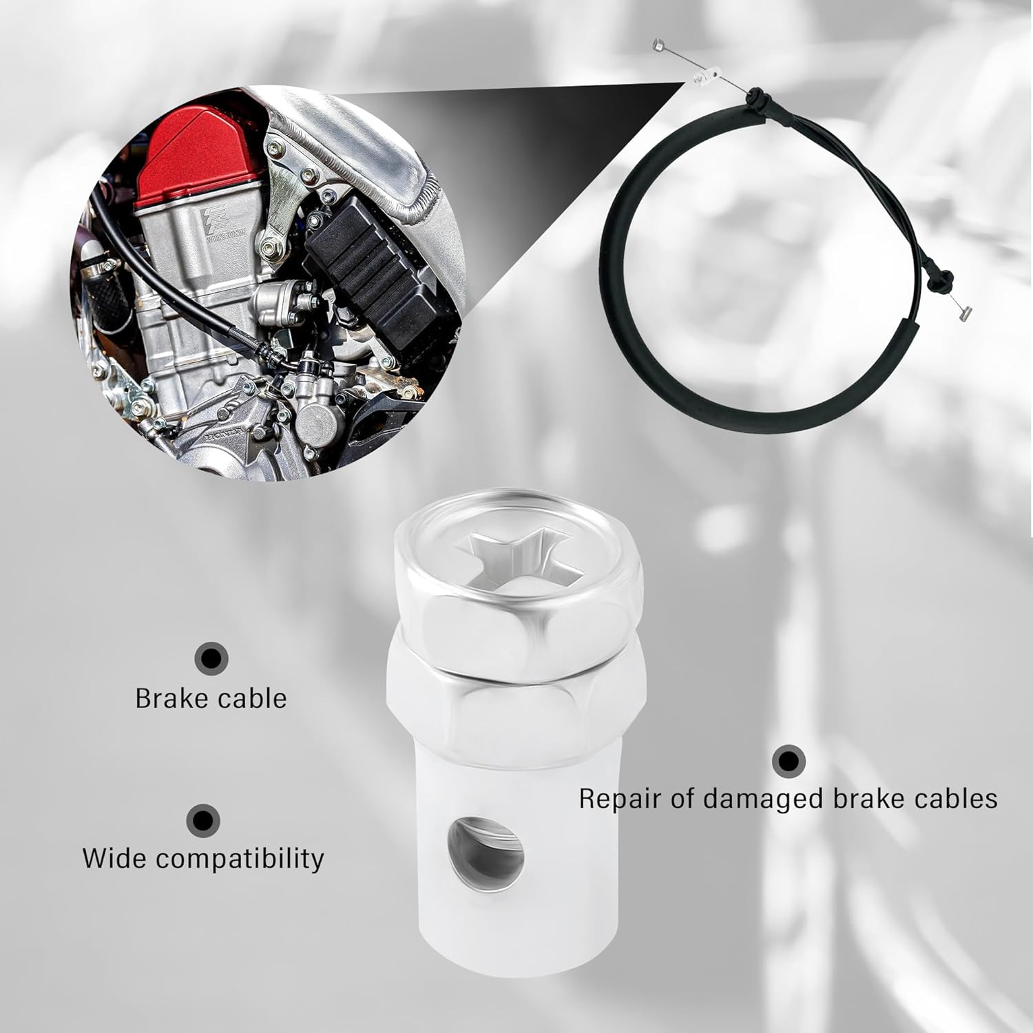 20 Pcs 6Mm Solderless Cable Nipples for Throttle & Brake Cable Ends