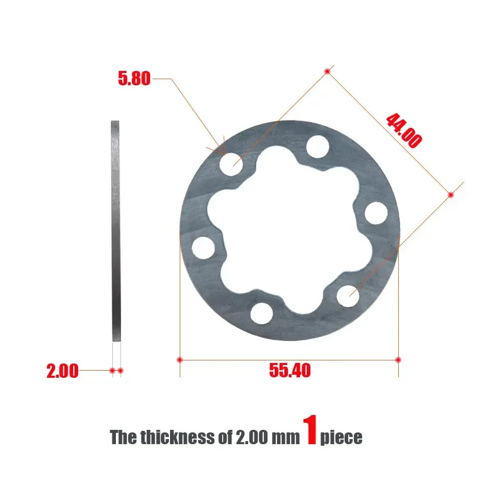 Electric Scooter Brake Disc 3 Gaskets Bicycle 6 Holes 2 Washers 4 Hub 5Mm Flower