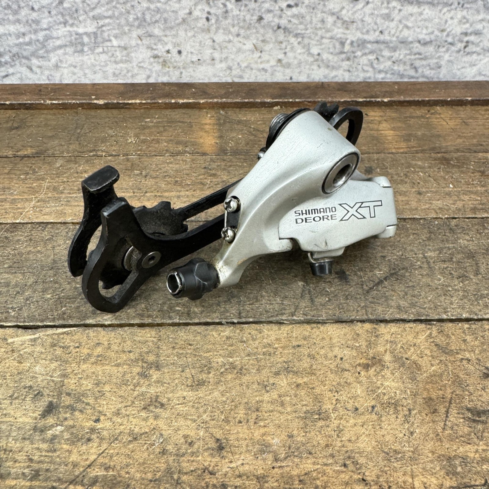 Vintage Shimano Deore XT RD-M750 Rear Derailleur Long Cage 9s Silver Japan MTB