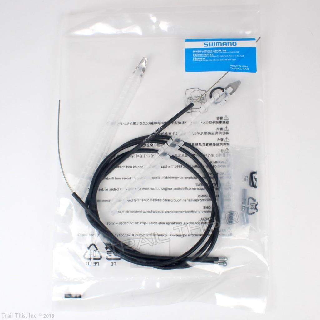 Shimano Road Bicycle Brake Cable and Housing Set w/ Caps and Crimps – Black