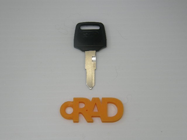 🔑RAD POWER BIKES Universal Battery Key w/black header & RAD Keychain ! 🔑