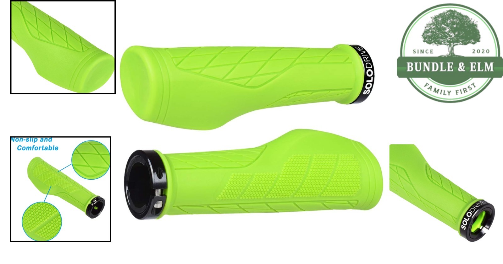 Easy Install MTB Grips, Ergonomic and Non-Slip for Enhanced Cycling Experience