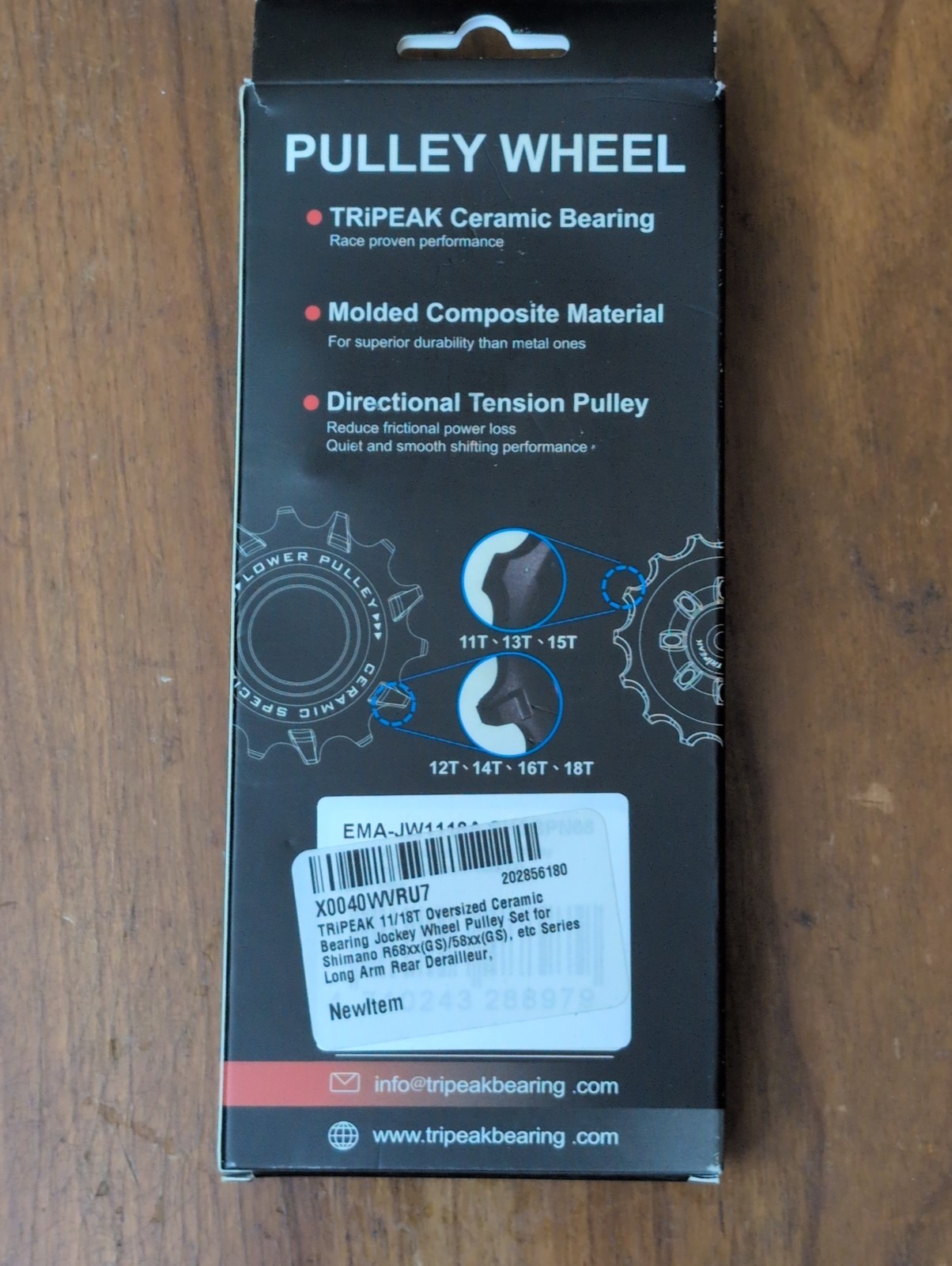 Tripeak 11/18T Ceramic Derailleur Pulley Kit – For Shimano 68XX/57xx/4700/3000